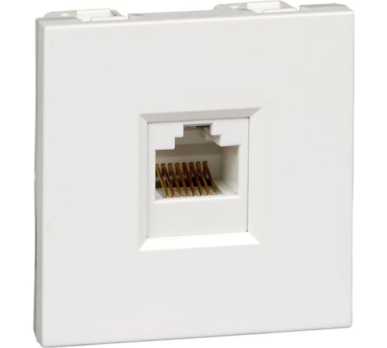 Розетка Systeme Electric W45 1XRJ45 CAT.5E ФОРМАТА 45x22,5 БЕЛАЯ RAL 9010 RIN-145K5E-BE