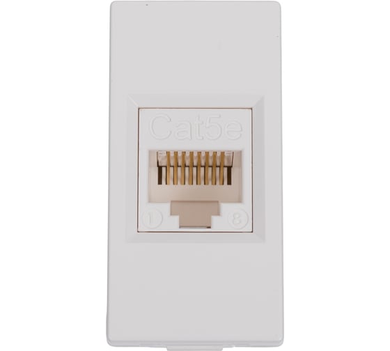 Розетка Systeme Electric W45 1XRJ45 CAT.5E ФОРМАТА 45x22,5 БЕЛАЯ RAL 9010 RIN-145K5E-BE 1