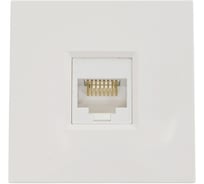 Розетка информационная Systeme Electric В45 СУ К.5Е для кабель-канала БЕЛ. RAL9010 RIN-144K5E-BE