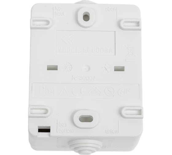 Выключатель IEK FORS 1-клавишный проходной о/у IP54 ВС20-1-0-ФБ бел. EVS10-K01-10-54-DC