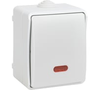 Выключатель IEK FORS Выкл. 1-клавишный проходной с инд. о/у IP54 ВС20-1-1-ФБ бел. EVS11-K01-10-54-DC