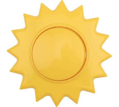 Одноклавишный выключатель KRANZ Солнце, скрытая установка, желтый KR-78-0617