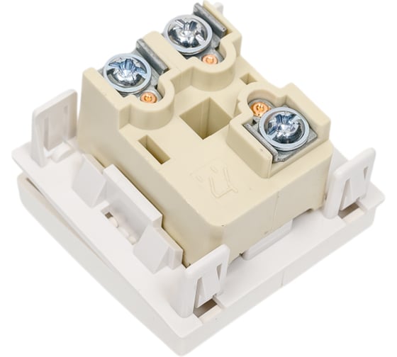 Выключатель Systeme Electric В45 СУ 2клавишный для кабель-канала, белый RAL9010 VN5U-242-BE