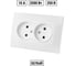 Розетка двойная TDM ELECTRIC 2П 10А 250В белая Таймыр, пром. упак. 200 шт. SQ1814-0513 2
