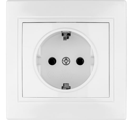 Розетка TDM ELECTRIC 2П+З 16А 250В белая Таймыр, пром. упак. 200 шт. SQ1814-0512