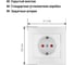 Розетка TDM ELECTRIC 2П+З с защ. шт. 16А 250В белая Таймыр, пром. упак. 200 шт. SQ1814-0516 4