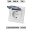 Розетка TDM ELECTRIC 2П+З с защ. шт. и крышкой 16А 250В IP44 белая Таймыр, пром. упак. 100 шт. SQ1814-0519 2