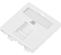 Адаптер DATAREX 45х45 мм, для модуля Keystone, 1 порт, шторка, белый DR-513000