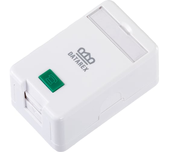 Коробка настенная DATAREX 1 порт, шторка, белый DR-512000
