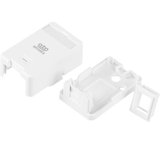 Коробка настенная DATAREX 1 порт, шторка, белый DR-512000