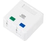 Коробка настенная DATAREX 2 порта, шторки, белый DR-512100