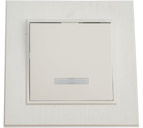 Выключатель MAKEL 1-клавишный СП KAREA LINE STAR 10А IP20 с подсветкой жемчужный. 86100021