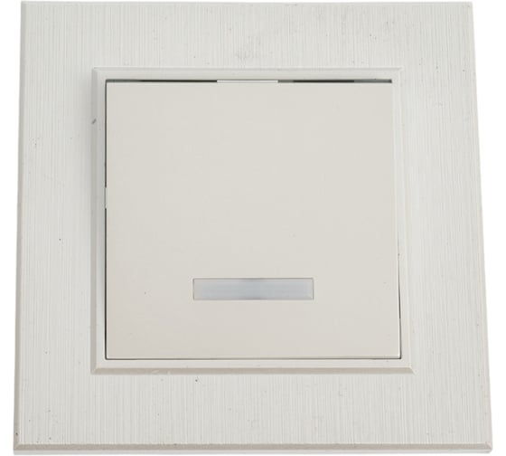 Выключатель MAKEL 1-клавишный СП KAREA LINE STAR 10А IP20 с подсветкой жемчужный. 86100021 1