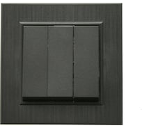 Выключатель MAKEL 3 клавишный 1 вход 3 выхода KAREA LINE STAR дым. металлик. 86050091