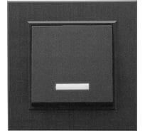 Выключатель MAKEL 1-клавишный СП KAREA LINE STAR 10А IP20 с подсветкой черн. 86054021