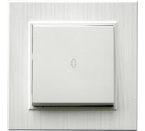 Переключатель 1-клавишный MAKEL СП KAREA LINE STAR 10А, IP20, жемчужный 86100005