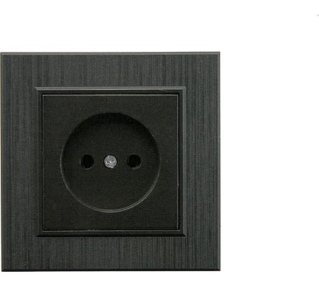 Розетка без заземления MAKEL СП KAREA LINE STAR 16А, IP20, черная 86054022