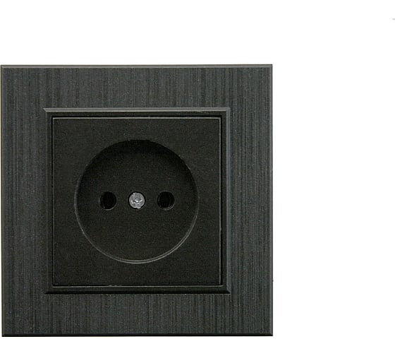 Розетка без заземления MAKEL СП KAREA LINE STAR 16А, IP20, черная 86054022 1