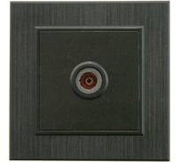 Розетка телевизионная проходная MAKEL TV 1-м СП KAREA LINE STAR IP20, 6дБ, черная 86054007