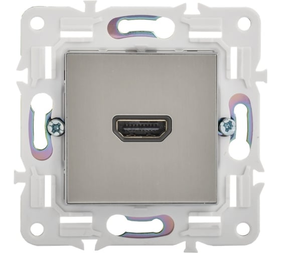 Розетка IEK SKANDY HDMI SK-H01N никель SK-H10-K50