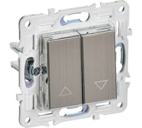 Выключатель жалюзи IEK SKANDY 10А SK-V12N никель SK-V15-0-10-K50