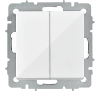 Выключатель 2-клавишный перекрестный IEK BRITE 10А ВС10-2-3-БрБ белый BR-V23-0-10-K01