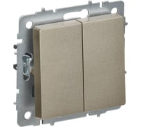 Выключатель 2-клавишный перекрестный IEK BRITE 10А ВС10-2-3-БрШ шампань BR-V23-0-10-K37