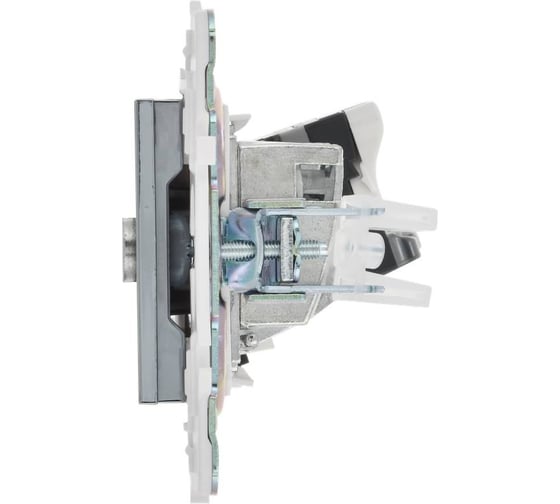 Розетка IEK SKANDY двойная TV+RJ45 кат.5E SK-A14N никель SK-AK20-1-K50