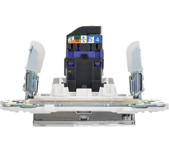 Розетка IEK SKANDY комп. RJ45 кат.6 SK-K02N никель SK-K10-2-K50