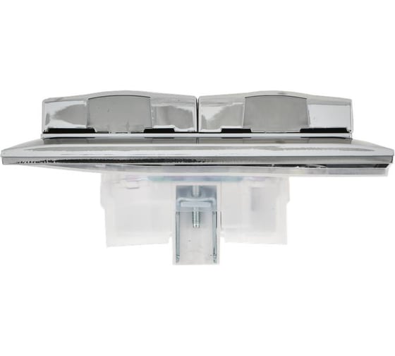 Розетка IEK SKANDY 2-я с кр. 16А в сб IP44 SK-R12N никель SK-R26-16-44-K50-F