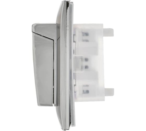 Розетка IEK SKANDY 2-я с кр. 16А в сб IP44 SK-R12N никель SK-R26-16-44-K50-F