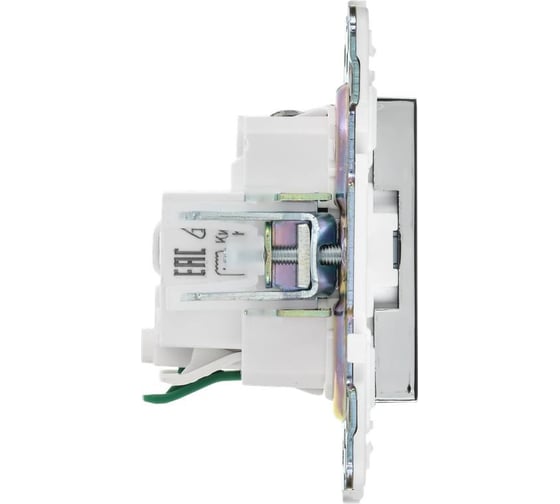 Розетка IEK SKANDY с з/к/ш 16А SK-R04N никель SK-R14-16-K50
