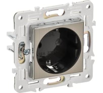 Розетка IEK SKANDY с з/к без з/ш 16А SK-R05N никель SK-R11-16-K50