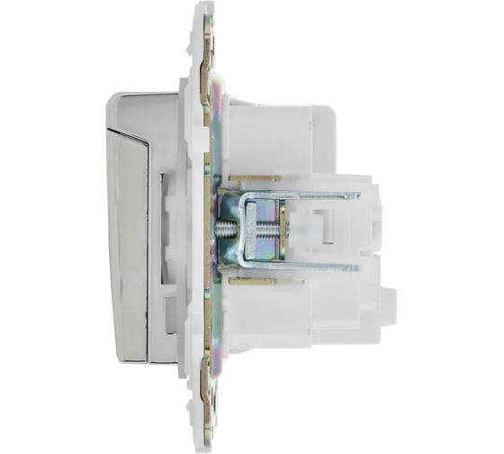 Розетка IEK SKANDY з/к/ш кр. 16А IP44 SK-R11N никель SK-R16-16-44-K50
