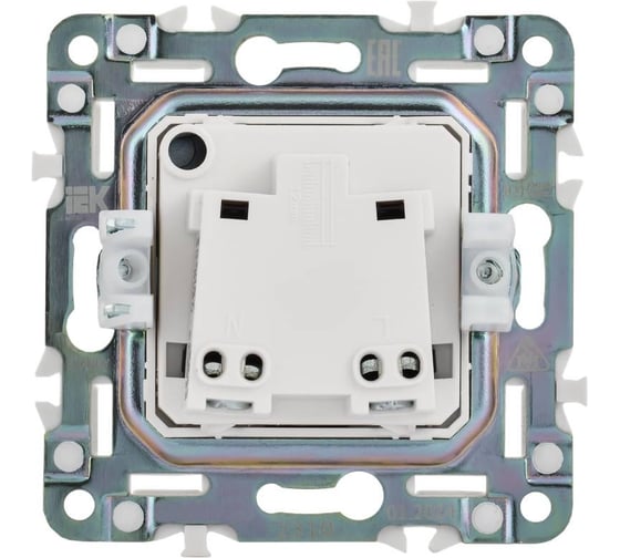 Розетка IEK SKANDY без з/к с з/ш 10А SK-R01N никель SK-R13-10-K50