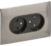 Розетка IEK SKANDY 2-я без з/к/ш 10А в сб. SK-R10N никель SK-R20-10-K50-F