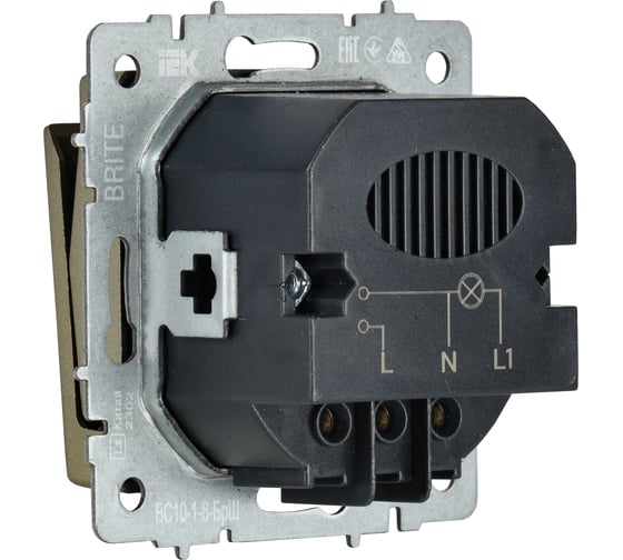Выключатель карточный IEK BRITE 30А ВС10-1-8-БрШ шампань BR-V11-0-10-K37