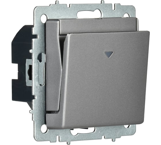 Выключатель карточный IEK BRITE 30А ВС10-1-8-БрС сталь BR-V11-0-10-K46