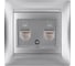 Розетка компьютерная двойная TDM ELECTRIC RJ45, металлик, Лама TDM SQ1815-0265 1