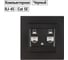 Розетка компьютерная двойная TDM ELECTRIC RJ45, черная Сенеж TDM SQ1816-0323 2