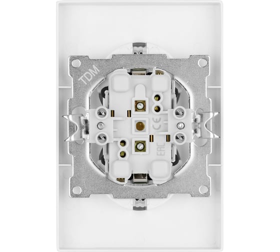 Розетка двойная TDM ELECTRIC 2П+З, 16А, 250В, с защитными шторками, черная, Сенеж TDM SQ1816-0277
