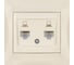 Розетка компьютерная двойная TDM ELECTRIC RJ45, слоновая кость, Лама TDM SQ1815-0155 1