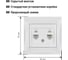 Розетка компьютерная двойная TDM ELECTRIC RJ45, белая, Лама TDM SQ1815-0055 3