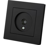 Розетка телевизионная TDM ELECTRIC простая, 0-2400 МГц, мама, черная, Сенеж TDM SQ1816-0324