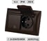 Розетка двойная TDM ELECTRIC 2П+З, 16А, 250В, IP44, с защитными шторками, с крышкой, шоколад, Лама TDM SQ1815-0560 2
