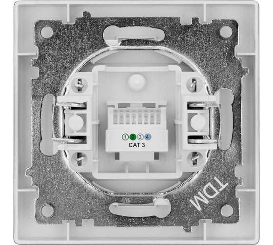 Розетка телефонная TDM ELECTRIC RJ11, черная, Сенеж TDM SQ1816-0321