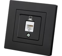 Розетка компьютерная TDM ELECTRIC RJ45, черная, Сенеж TDM SQ1816-0322