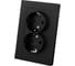 Розетка двойная TDM ELECTRIC 2П+З, 16А, 250В, черная, Сенеж TDM SQ1816-0276 1