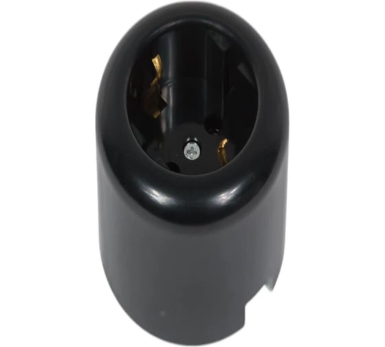 Розетка двухполюсная Electraline с ЗК, R, пластик, черный R1-101-23