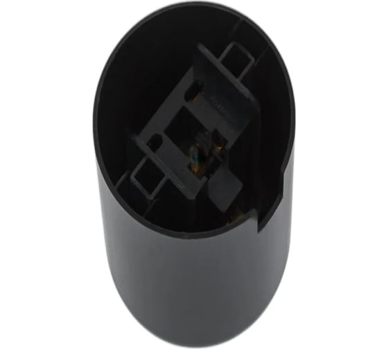 Розетка двухполюсная Electraline с ЗК, R, пластик, черный R1-101-23